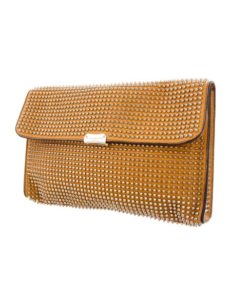 burberry studded clutch